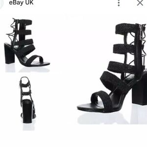 Elegant Black Strappy Heels